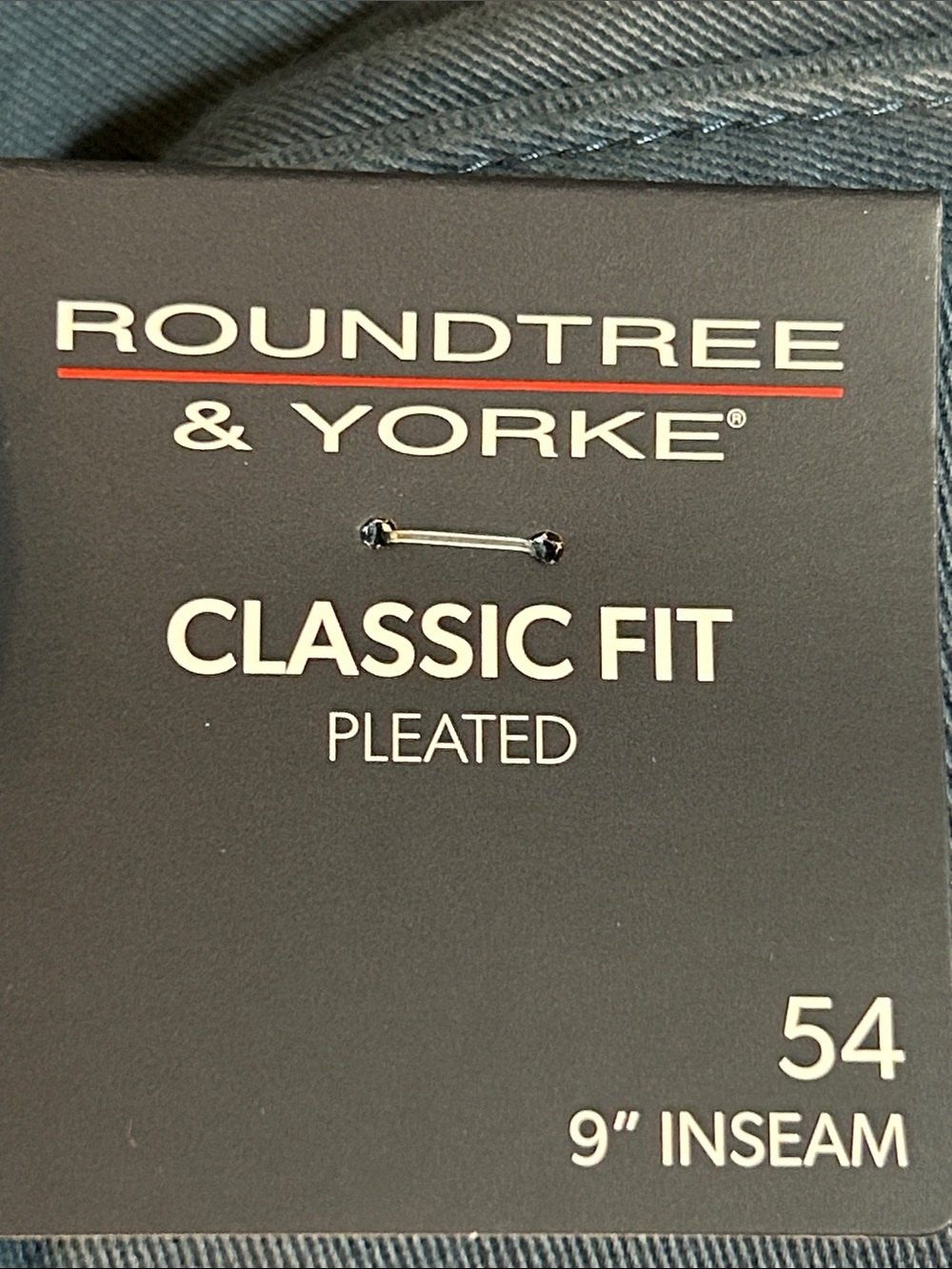 NWT Roundtree & Yorke 9” Seam Men’s Size 54 Vintage Indigo Pleated Front Shorts - Picture 4 of 6